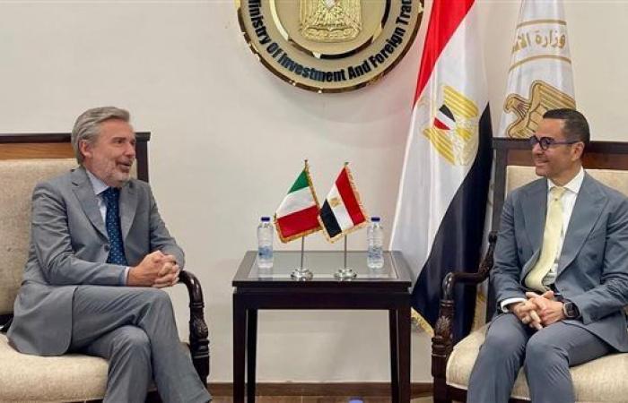 استثمارات إيطالية ضخمة: تفاصيل لقاء سفير إيطاليا بوزير الاستثمار